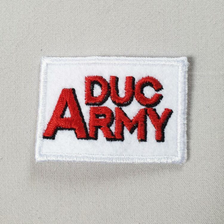 Patch Duc Army blanc - Fabriqué en France